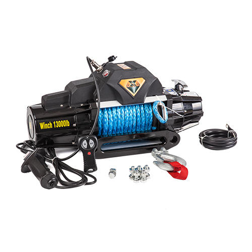 Off road SC13.0WEX winch black with blue synthetic