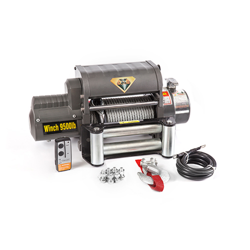 High pulling force vehicle mounted 4x4 electric winch off road winch-SIC9.5X wire rope